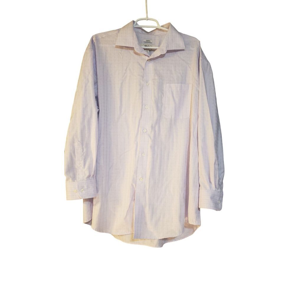 Joseph Abboud Dress Shirt Mens 17.5 32/33 Purple Non Iron Classic Fit Button‎ Up